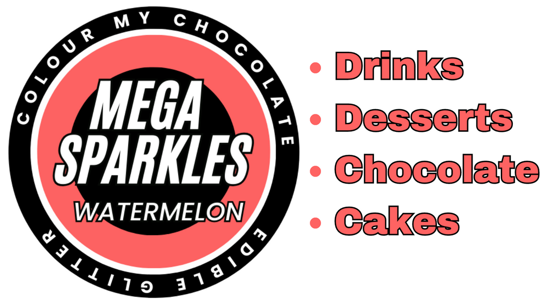 WATERMELON Mega Sparkles 50ml - Edible & Drinkable Glitter