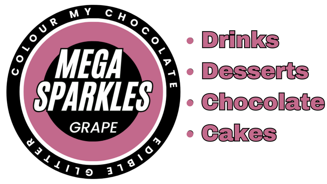 GRAPE Mega Sparkles 50ml - Edible & Drinkable Glitter