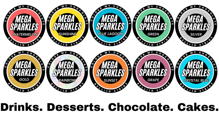 MEGA SPARKLE Bundle - 10 Pack - 100% Edible & Drinkable Glitter