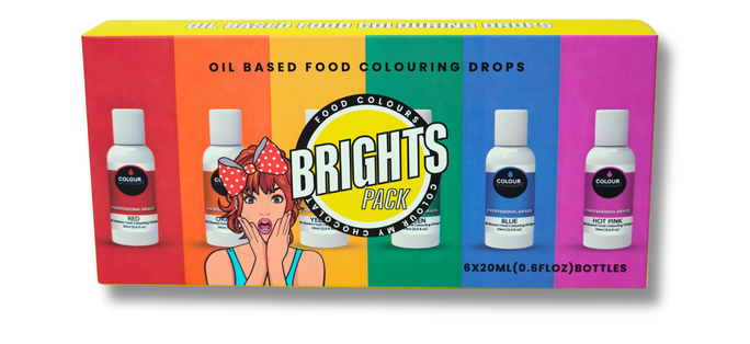 BRIGHTS PACK Oil Based Food Colouring Drops