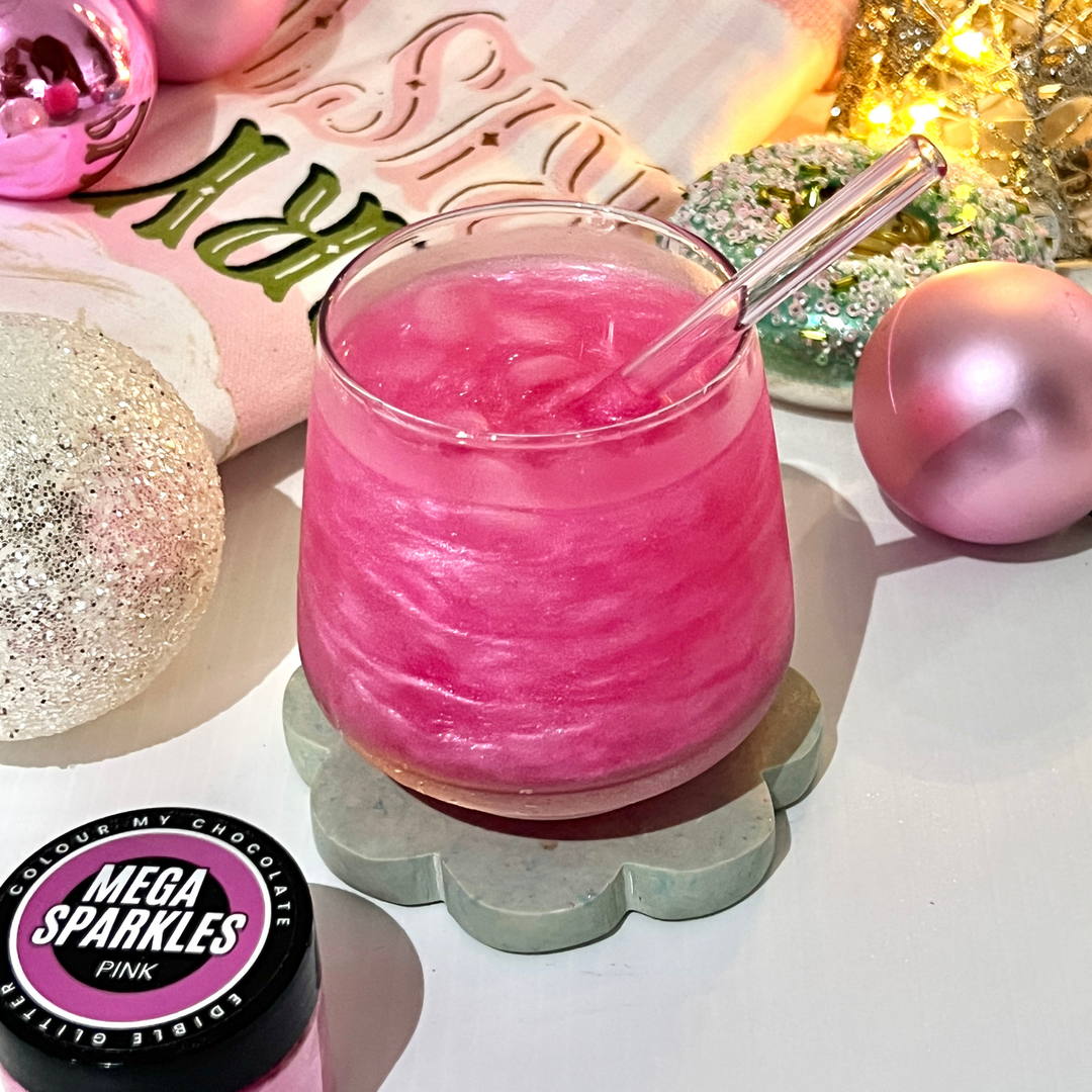 PINK Mega Sparkles 50ml - Edible & Drinkable Glitter