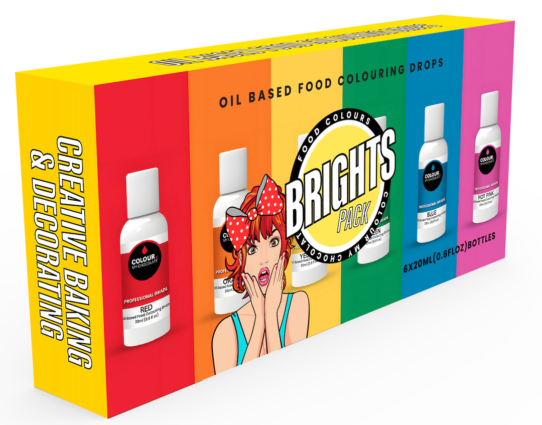 BRIGHTS PACK Oil Based Food Colouring Drops